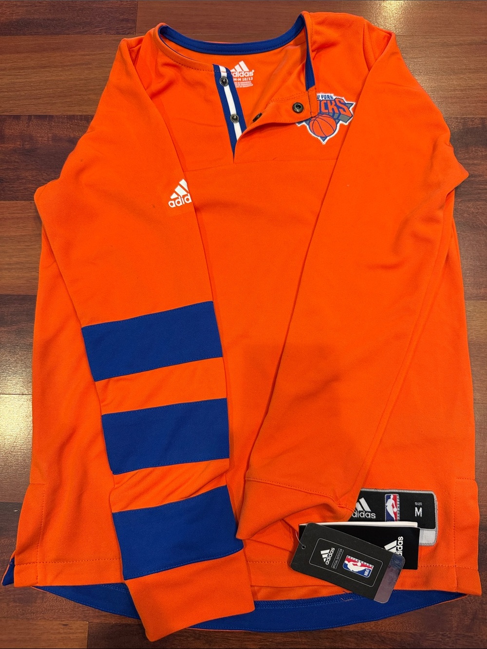Adidas New York Knicks Orange Youth long-Sleeve Top *See pics